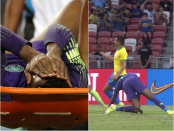 La espeluznante lesión del portero de Nigeria