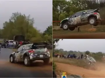 Un coche arrolla al público durante un rally en Francia Un coche arrolla al público durante un rally en Francia