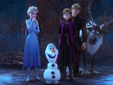 Elsa, Olaf, Anna y Kristoff en 'Frozen 2'