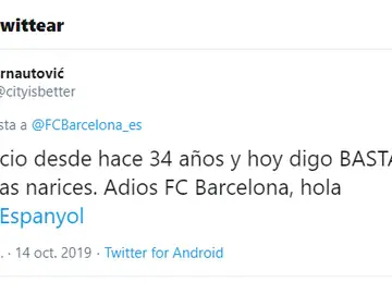 El mensaje de un socio al Barça El mensaje de un socio al Barça