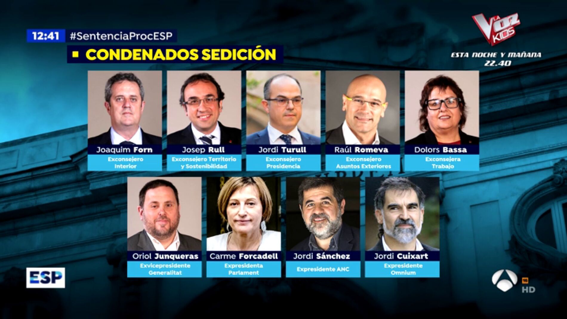 Sentencia del 'proc&eacute;s'