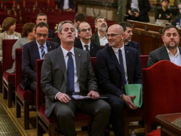 Los líderes independentistas durante el juicio del 'procés'