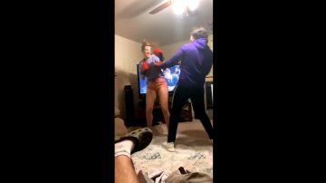 Pareja en pleno combate de boxeo que se ha hecho viral 
