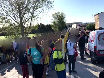Centenares de niños se incorporan a las protestas independentistas en Cataluña Centenares de niños se incorporan a las protestas independentistas en Cataluña