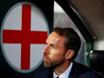 Southgate durante el Inglaterra-Bulgaria Southgate durante el Inglaterra-Bulgaria