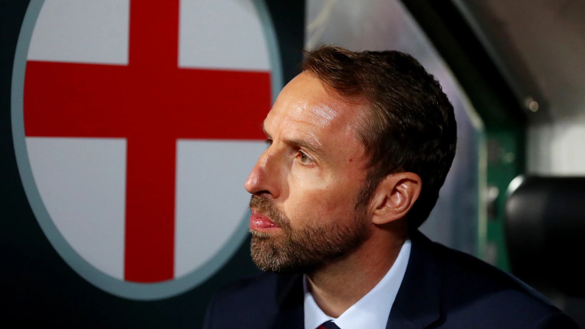 Southgate durante el Inglaterra-Bulgaria Southgate durante el Inglaterra-Bulgaria