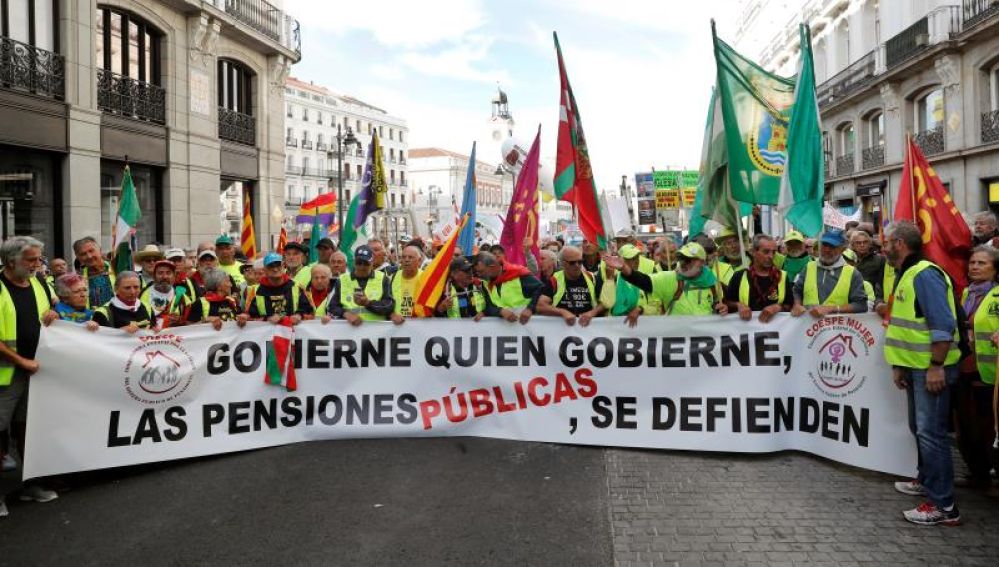 Los pensionistas protestan en Madrid