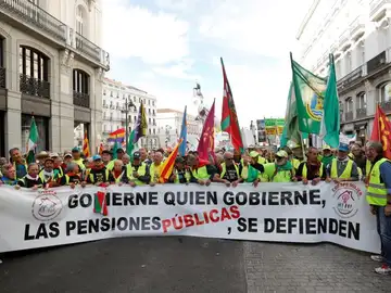 Los pensionistas protestan en Madrid Los pensionistas protestan en Madrid