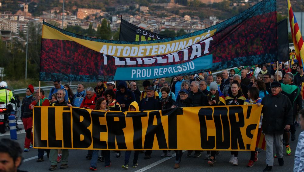Simpatizantes independentistas inician este miércoles desde Berga una de las "Marchas por la libertad"