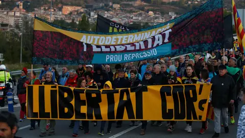 Simpatizantes independentistas inician este miércoles desde Berga una de las "Marchas por la libertad" Simpatizantes independentistas inician este miércoles desde Berga una de las "Marchas por la libertad"