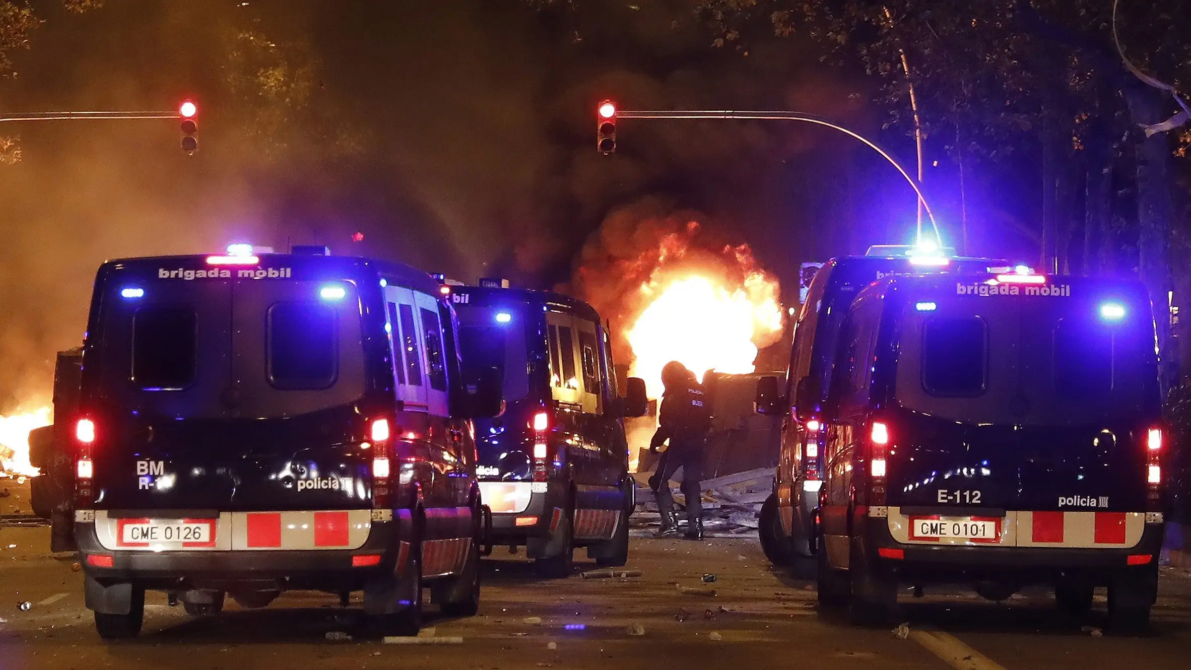Disturbios tras la concentración convocada por los CDR en Barcelona Disturbios tras la concentración convocada por los CDR en Barcelona