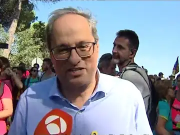 Torra se une a las protestas: "Este presidente está al lado de la gente" Torra se une a las protestas: "Este presidente está al lado de la gente"
