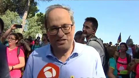 Torra se une a las protestas: "Este presidente está al lado de la gente" Torra se une a las protestas: "Este presidente está al lado de la gente"