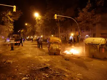 Disturbios producidos este miércoles tras la concentración de miles de personas Disturbios producidos este miércoles tras la concentración de miles de personas