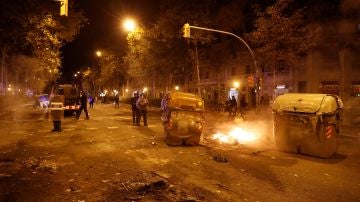 Disturbios producidos este miércoles tras la concentración de miles de personas Disturbios producidos este miércoles tras la concentración de miles de personas