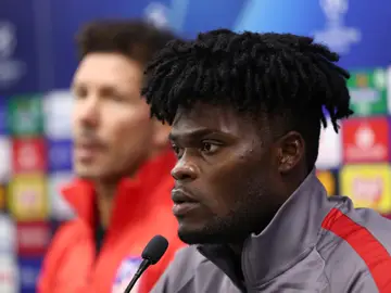 Thomas Partey en rueda de prensa Thomas Partey en rueda de prensa