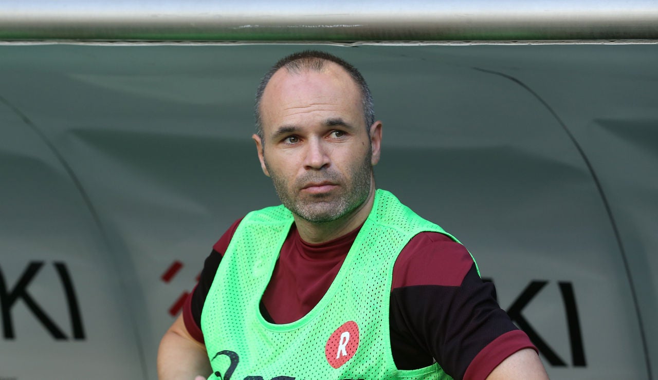 Iniesta, durante un partido del Vissel Kobe