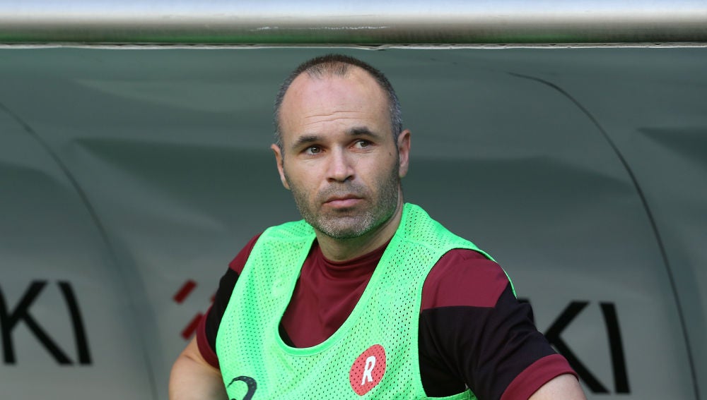 Iniesta, durante un partido del Vissel Kobe