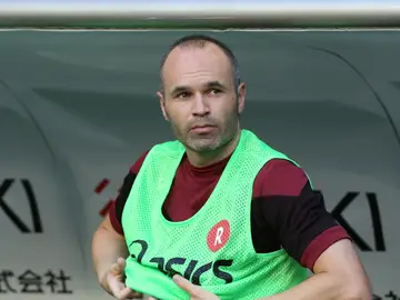 Iniesta, durante un partido del Vissel Kobe Iniesta, durante un partido del Vissel Kobe