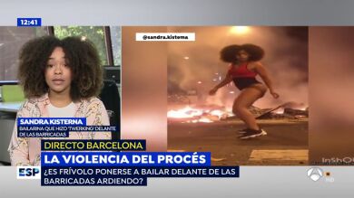 La bailarina de 'twerking' que bailó en los disturbios de Barcelona: 