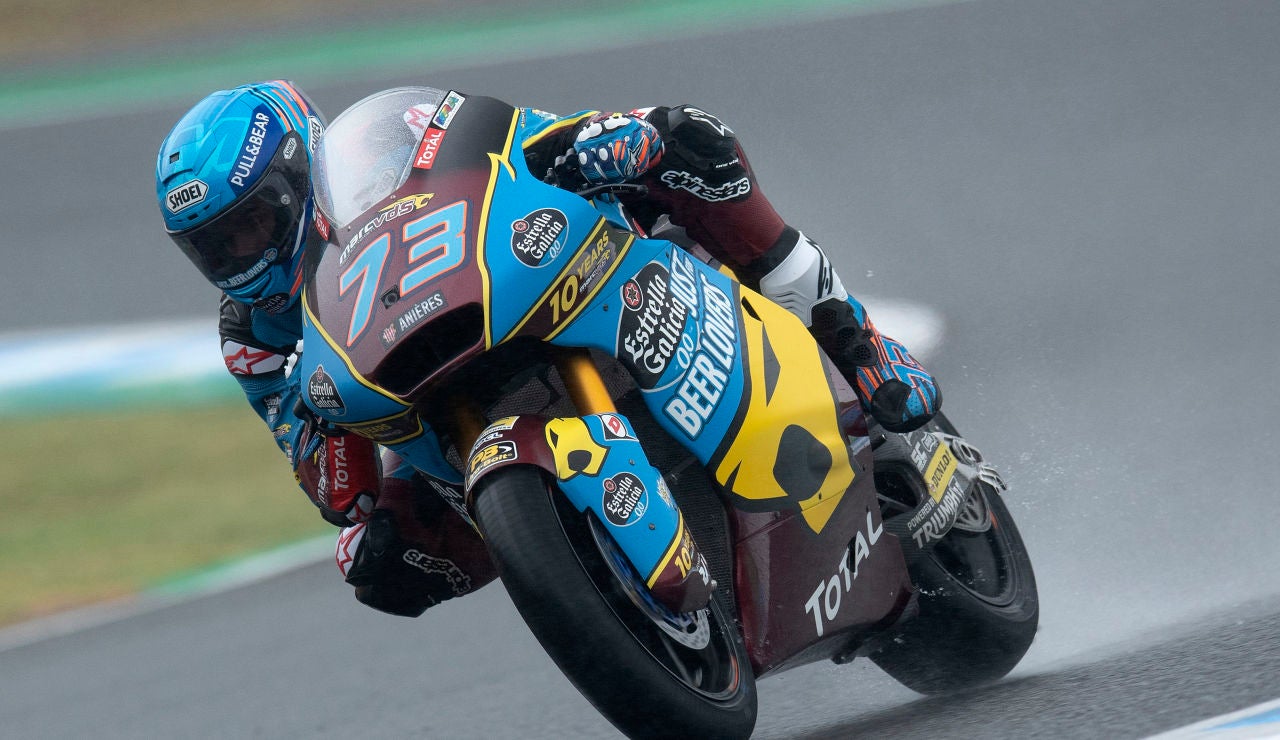 Álex Márquez, durante la clasificación