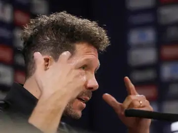 Simeone, en rueda de prensa Simeone, en rueda de prensa