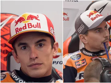 Márquez y Lorenzo en los entrenamientos del GP de Australia Márquez y Lorenzo en los entrenamientos del GP de Australia