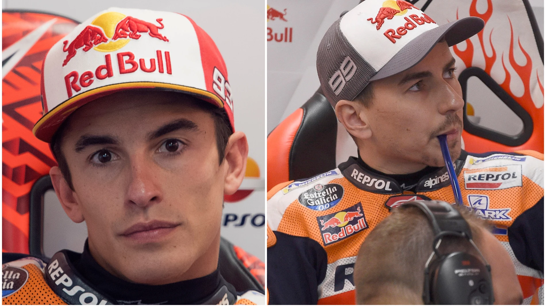 Márquez y Lorenzo en los entrenamientos del GP de Australia Márquez y Lorenzo en los entrenamientos del GP de Australia