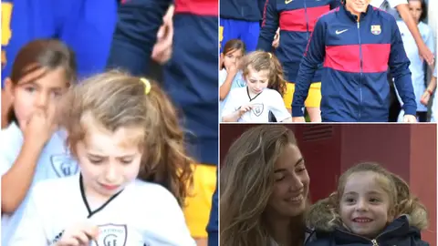 Las pequeña Daniela protagoniza la imagen más tierna de la jornada Las pequeña Daniela protagoniza la imagen más tierna de la jornada