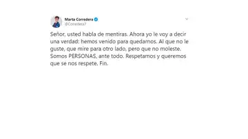 Marta Corredera contesta a José María García Marta Corredera contesta a José María García
