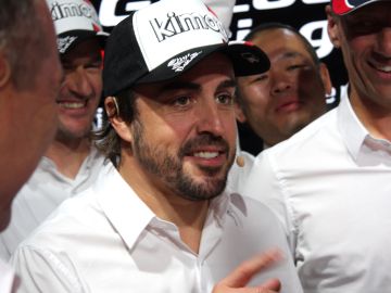 Fernando Alonso en el rally de Cataluña