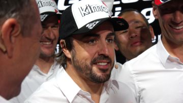 Fernando Alonso en el rally de Cataluña