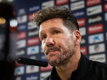 Simeone en la rueda de prensa previa al partido contra el Alavés Simeone en la rueda de prensa previa al partido contra el Alavés