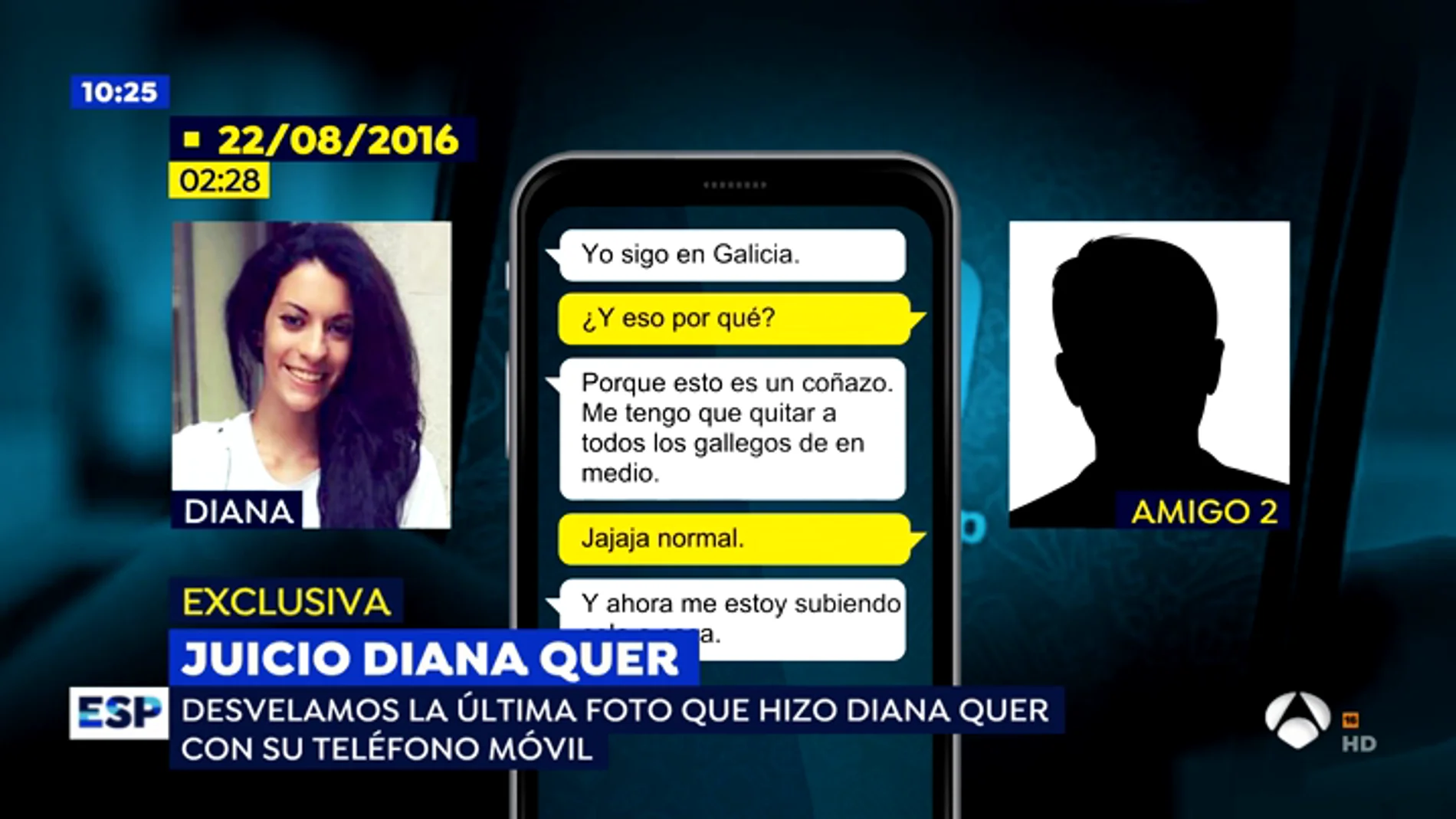 'Espejo Público' accede a los WhatsApp de Diana Quer en los que aseguraba sentirse atosigada por varios chicos