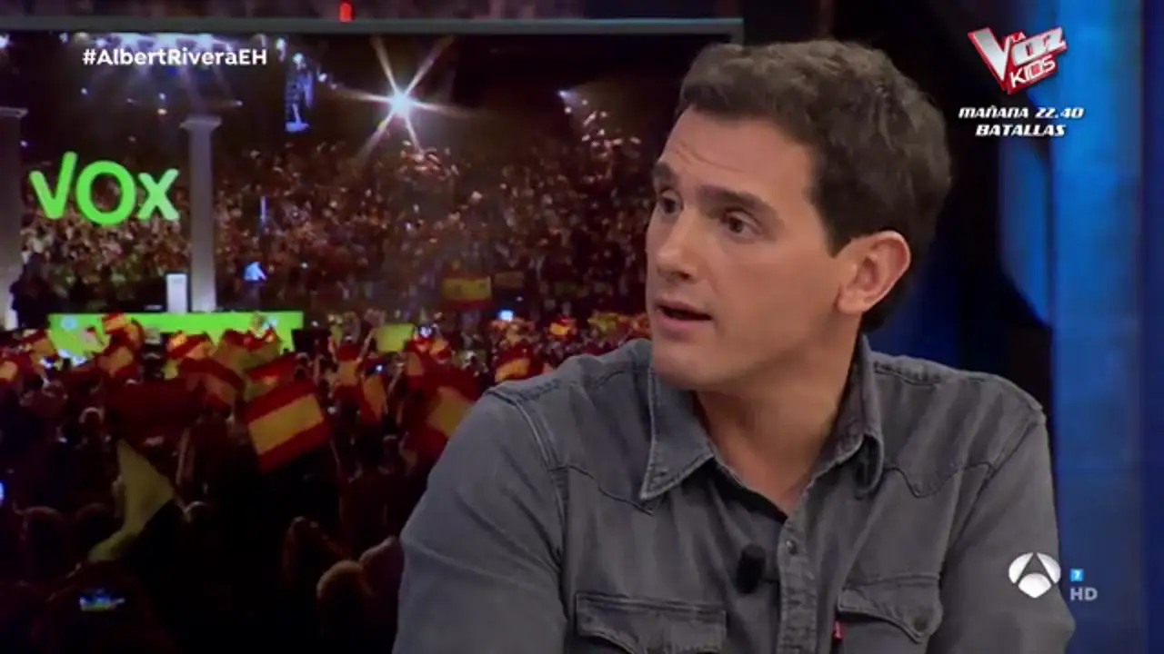Albert Rivera remarca sus diferencias con Abascal en 'El Hormiguero 3.0': "Ojalá todos los tipos de pareja puedan adoptar en este país"