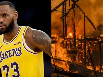 Lebron James entre los evacuados Lebron James entre los evacuados