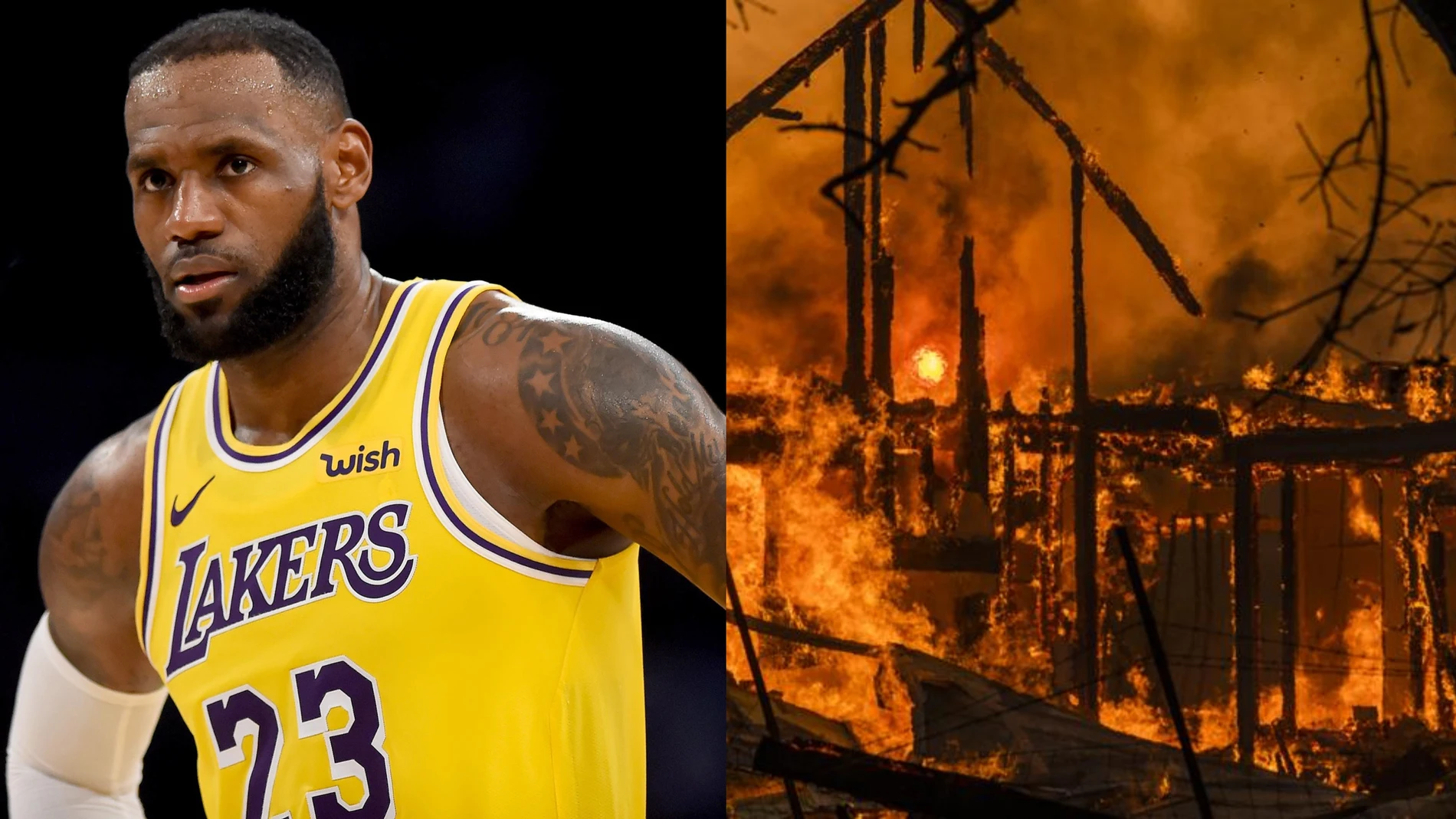 Lebron James entre los evacuados Lebron James entre los evacuados