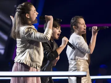 Eva Paul, Laura Bautista y Marcos Díaz cantan ‘What about us’ en las Batallas de ‘La Voz Kids’ Eva Paul, Laura Bautista y Marcos Díaz cantan ‘What about us’ en las Batallas de ‘La Voz Kids’