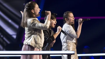 Eva Paul, Laura Bautista y Marcos Díaz cantan ‘What about us’ en las Batallas de ‘La Voz Kids’