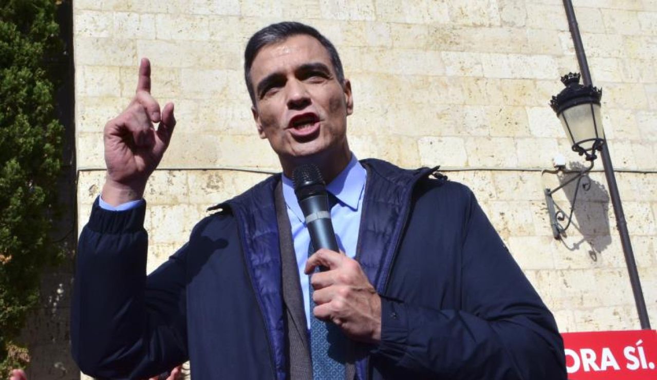 Pedro Sánchez en un mitin Pedro Sánchez en un mitin