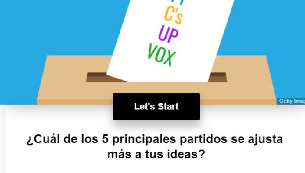 Test de Elecciones Generales 2019: Con cuál de los 5 principales partidos coincides más.
