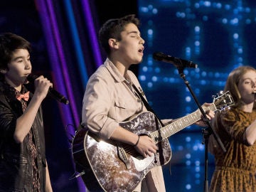 Julio Gómez, Olivia Fernández y Luis Giménez cantan ‘I’m not the only one’ en las Batallas de ‘La Voz Kids’