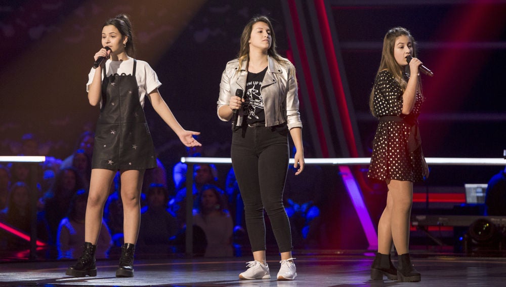 Alba Aguilar, Adriana Tonda y Giada Alessio cantan ‘Homeless’ en las Batallas de ‘La Voz Kids’