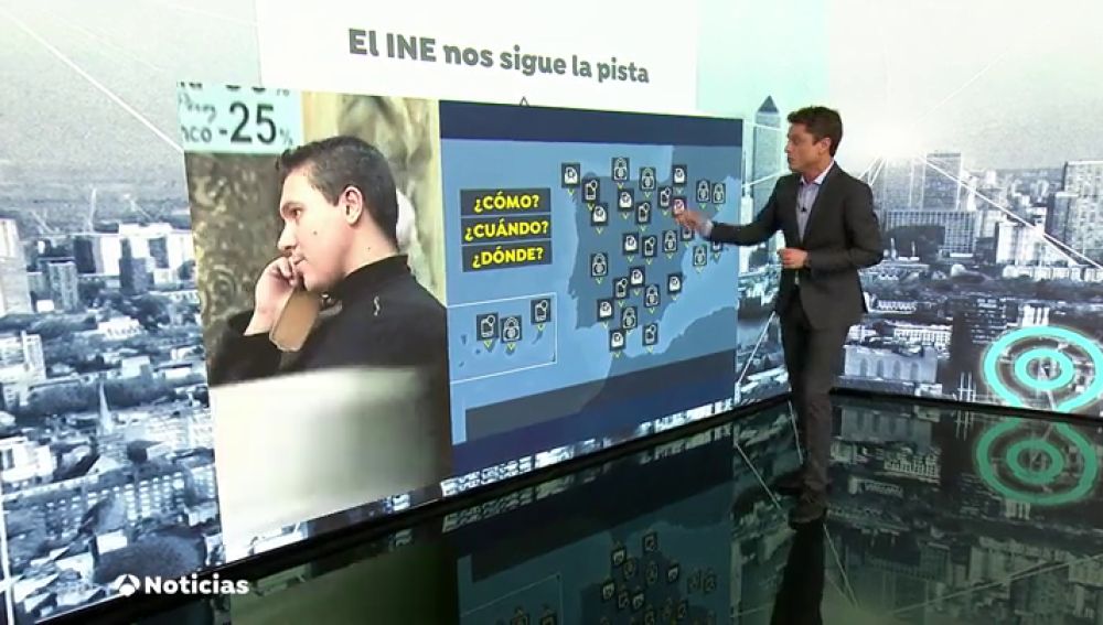 Todos los móviles españoles serán rastreados durante ocho días por el INE 