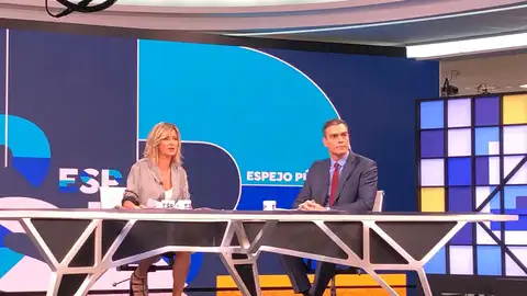 Pedro Sánchez en el plató de Espejo Público Pedro Sánchez en el plató de Espejo Público