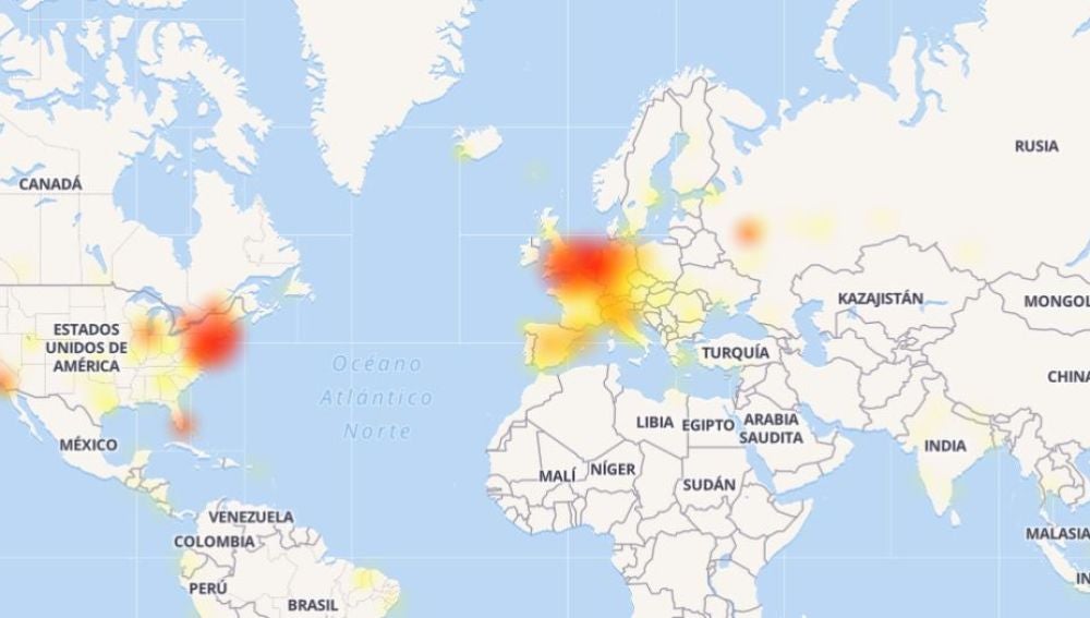 Mapa de fallos de Instagram