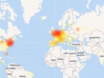 Mapa de fallos de Instagram