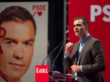 Pedro Sánchez, durante el acto de presentación de campaña Pedro Sánchez, durante el acto de presentación de campaña