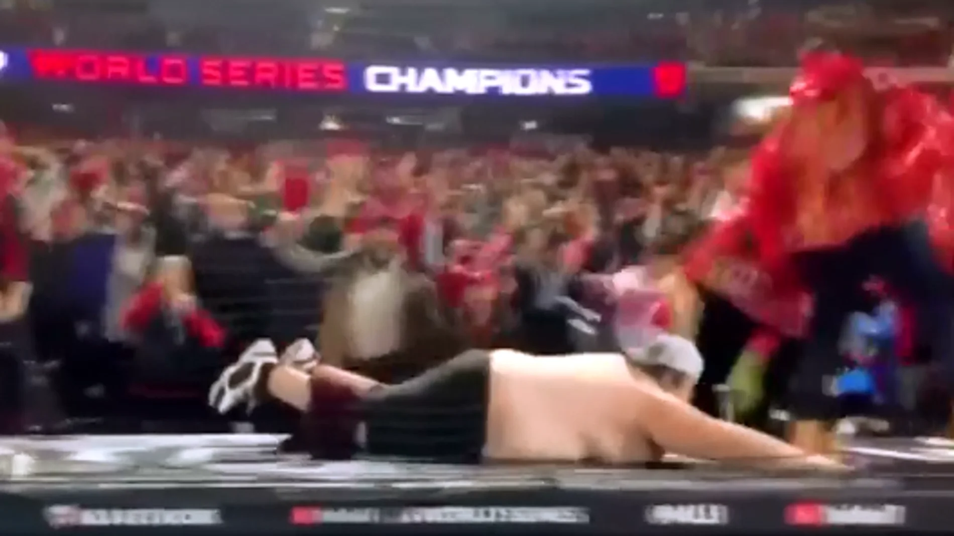 Aficionado durante la victoria de los Nationals Aficionado durante la victoria de los Nationals