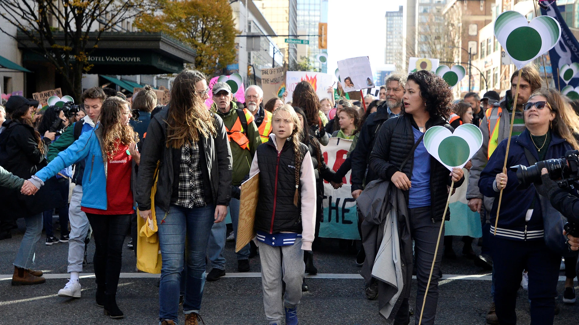 Greta Thunberg en una marcha contra el cambio climático Greta Thunberg en una marcha contra el cambio climático